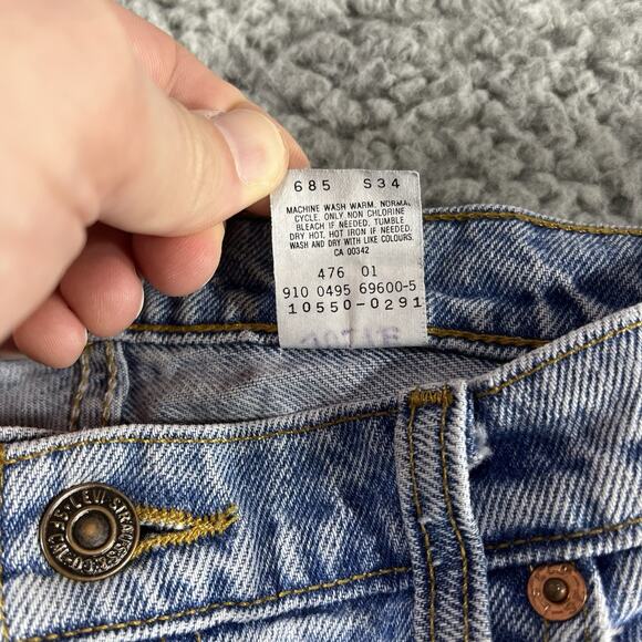 VINTAGE LEVIS 550 JEANS WOMENS 11 SHORT BLUE FITS 30x29 RELAXED TAPERED LEG 90s - Picture 3 of 11